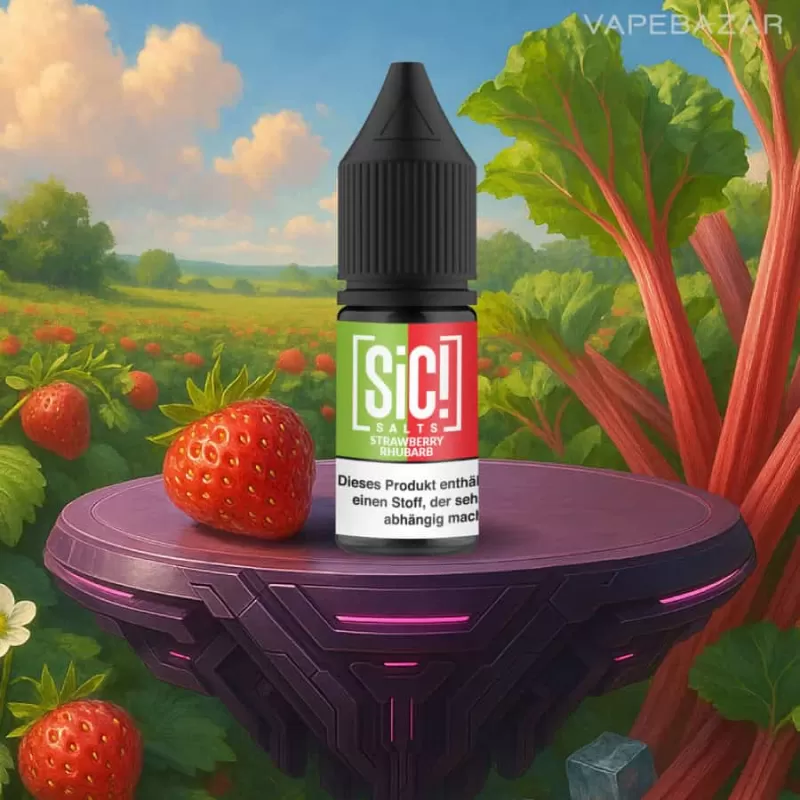 SiC! Nikotinsalz Liquid – Strawberry Rhubarb 20mg/ml Nikotin