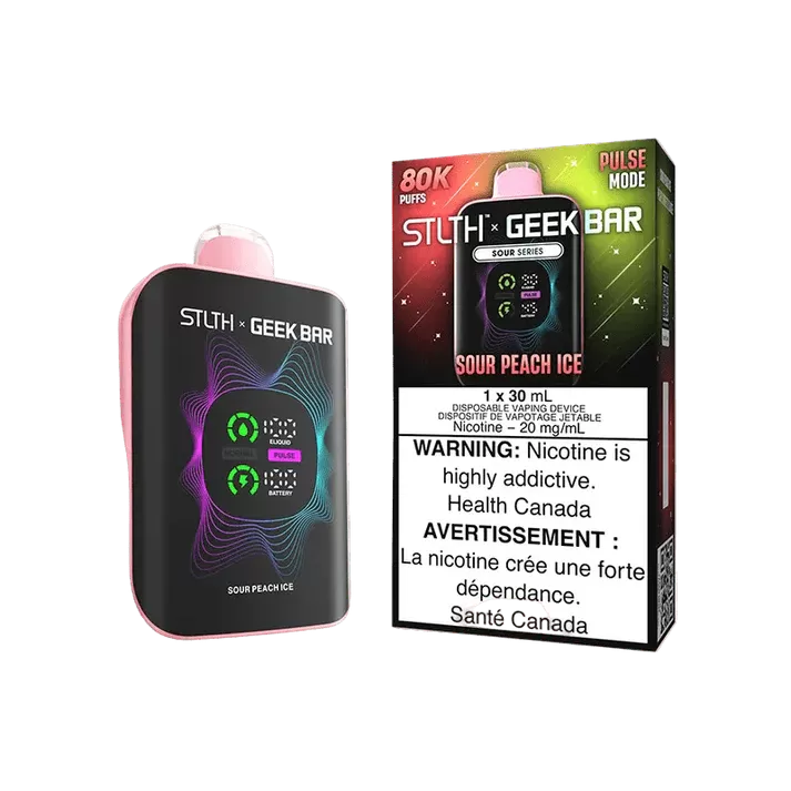 STLTH x Geek Bar 80K Sour Peach Ice – 80,000 Puffs | 30mL