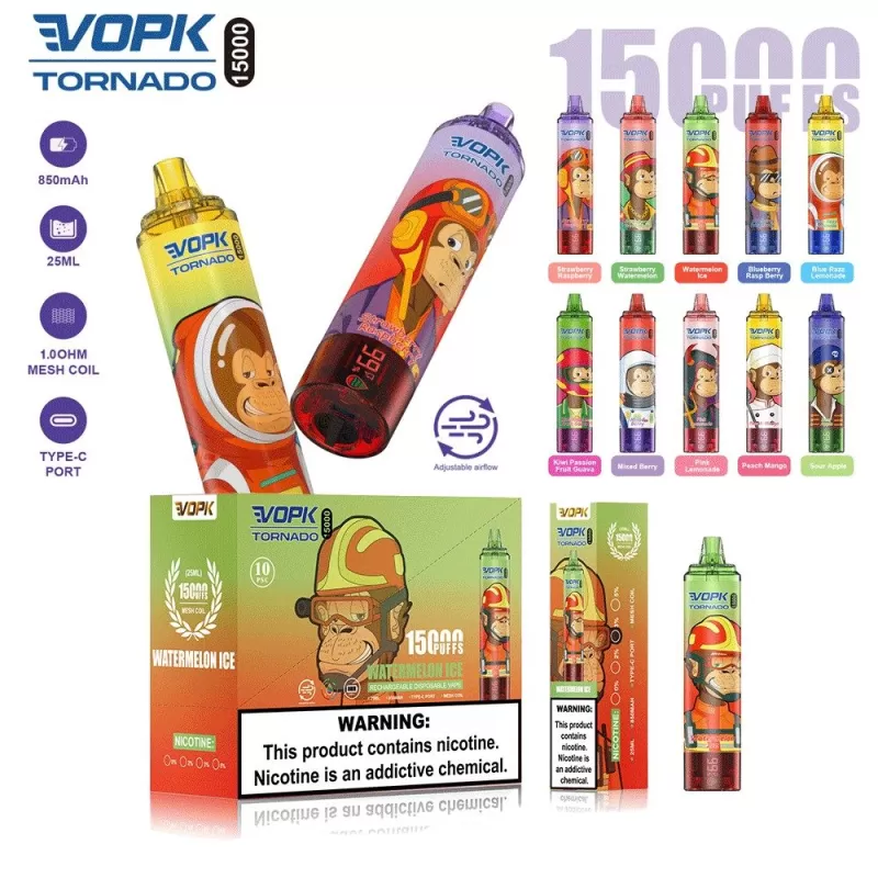 VOPK Tornado 15K Puffs Disposable Vape Wholesale | Electronic cigarettes