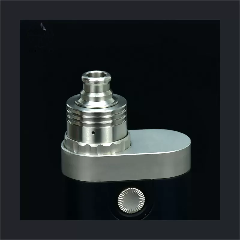 Wolfcoolvape Hellfire Short Cranked RDA Short Cranked Dripper 22mm Atomizer Vape Rebuildable Tank Silver