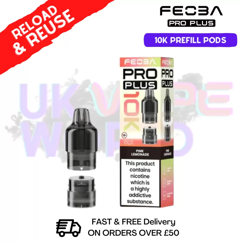 Pink Lemonade Feoba 10K Refil Pods Pro Plus - £5.85