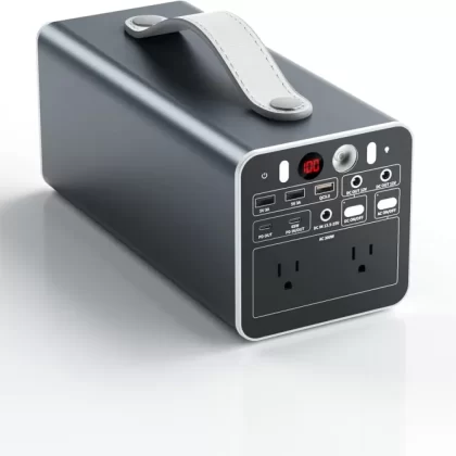 300W Portable Power Station, 299.7Wh Power Bank with AC Outlet, Dual Way 65W PD/USB-C Port, Laptop Charger Battery Pack Power Supply, Solar Generator for Camping Home Emergency