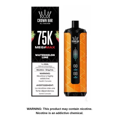 Al Fakher Crown Bar Mega Max 75K Watermelon Lime – 75,000 Puffs