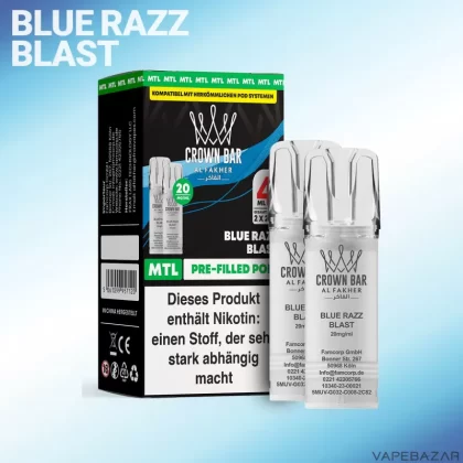 Al Fakher Pods Crown Bar 600 – MTL 20mg – Blue Razz Blast