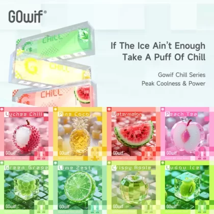 高维GOWIF CHILL 一次性电子烟18000口/双陶瓷 + CHILL CORE™ 冷却/16W大功率