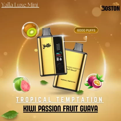 Yalla Luxe Mini Tropical Temptation Kiwi Passion Fruit Guava 20mg/ml-6000 puffs