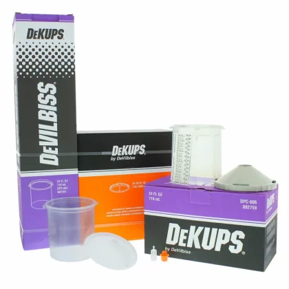 Wholesale DeVILBISS DeKUPS 24 oz STARTER SET KIT Disposable HVLP Paint Spray Gun Cups