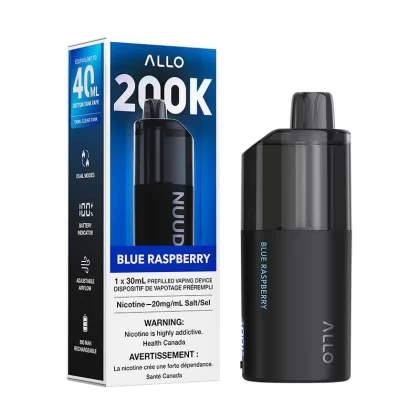 ALLO Nuud 200K Disposable Vape - Blue Raspberry (ON)