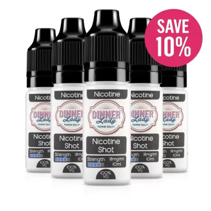 5 Bottles - Nicotine Shot 10ml 18mg