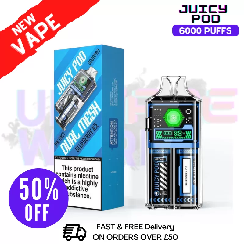 Juicy Pod 6000 Pro Blueberry Ice Kit