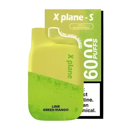 X PLANE Disposable Vape 6000 Puffs – Lime Green Mango