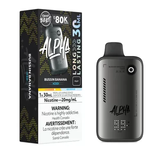 Bussin' Banana Iced Flavour Beast ALPHA 80k Disposable Vape