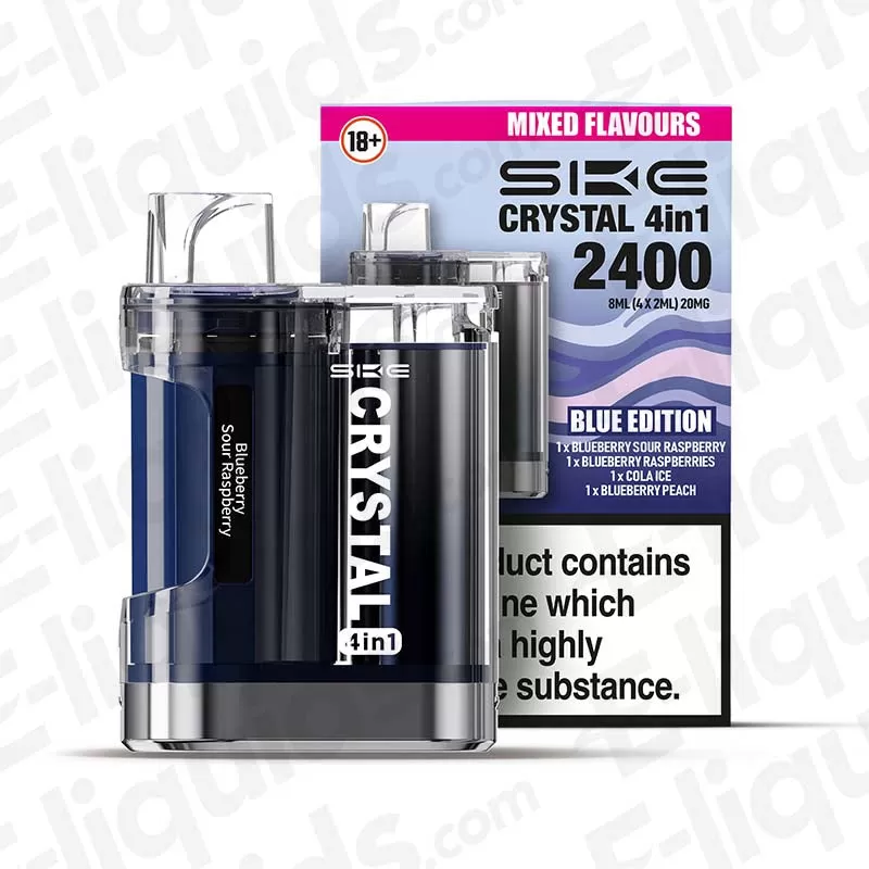 SKE Crystal 2400 4-in-1 Blue Edition Prefilled Pod Kit Clearance