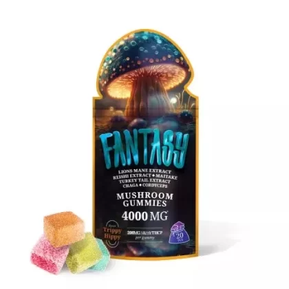 200mg D8, D9, THCP, Mushroom Gummies – Trippy Hippy – Fantasy