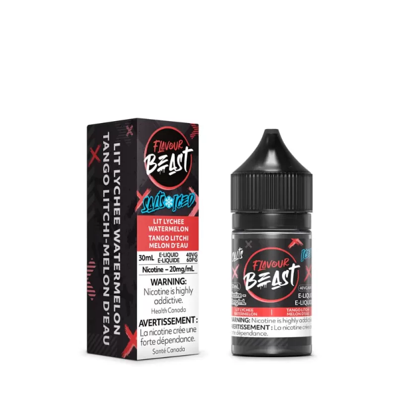 Flavour Beast ICE Salt Nic Vape Juice - Lit Lychee Watermelon (30ml)