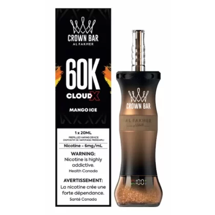 Al Fakher Crown Bar Cloud X 60K Disposable Vape - Mango Ice