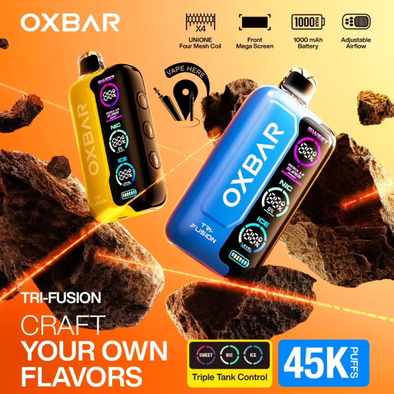OXBAR TRI FUSION 45K PUFFS DISPOSABLE VAPE (Triple Tank Control) #