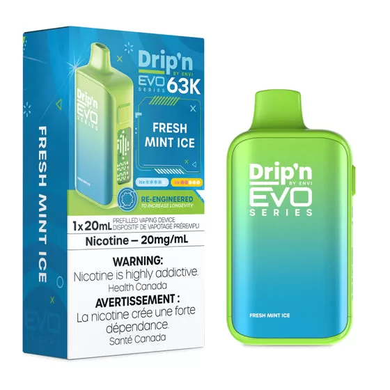 Fresh Mint Ice Drip'n by Envi EVO 63K Disposable Vape